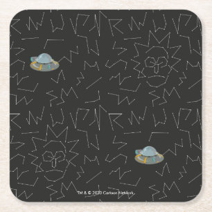 RICK EN MORTY™ Rick Constellation Pattern Kartonnen Onderzetters