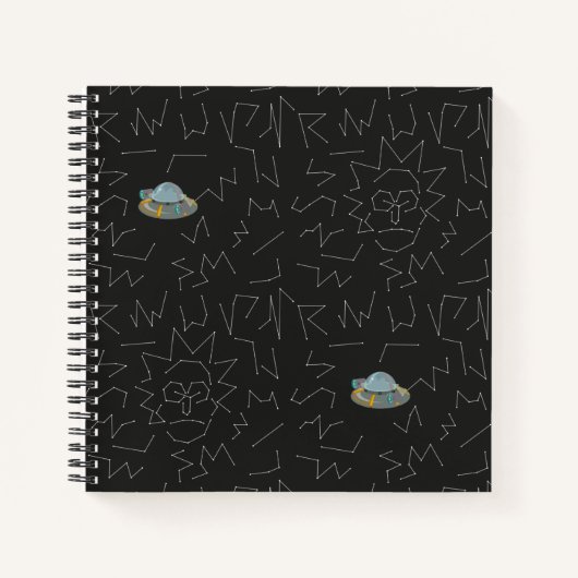 RICK EN MORTY™ | Rick Constellation Pattern Notitieboek (Voorkant)