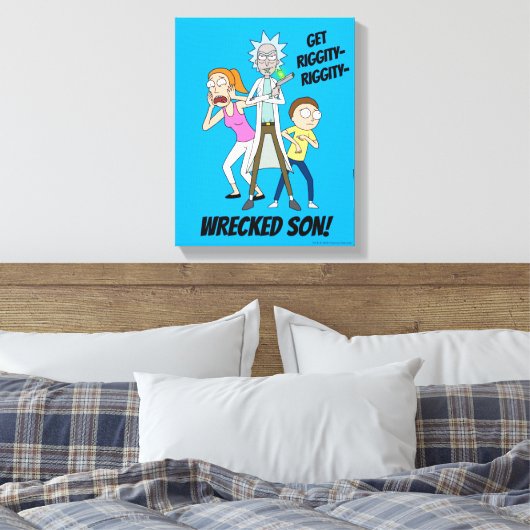 RICK EN MORTY™ | Rick, Morty en Summer Canvas Afdruk (Insitu (Slaapkamer))