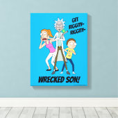 RICK EN MORTY™ | Rick, Morty en Summer Canvas Afdruk (Insitu (Houten vloer))