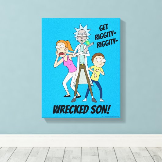 RICK EN MORTY™ | Rick, Morty en Summer Canvas Afdruk (Insitu (Houten vloer))