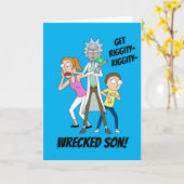 RICK EN MORTY™ | Rick, Morty en Summer Kaart (Gele Bloem)