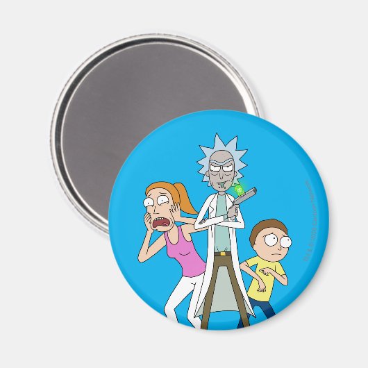 RICK EN MORTY™ | Rick, Morty en Summer Magneet (Voorkant / Achterkant)