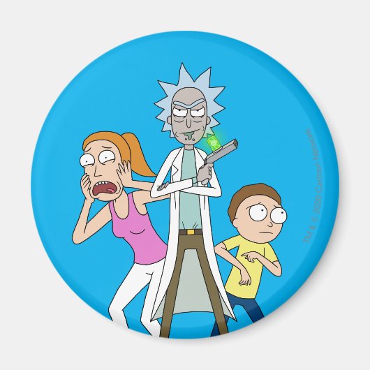 RICK EN MORTY™ | Rick, Morty en Summer Magneet (Voorkant)