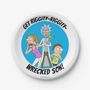 RICK EN MORTY™ Rick, Morty en Summer Papieren Bordje