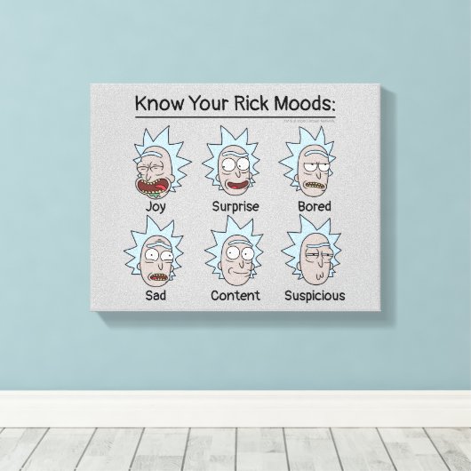 RICK EN MORTY™ | Rick's Moods Canvas Afdruk (Insitu (Houten vloer))