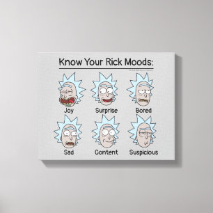 RICK EN MORTY™   Rick's Moods Canvas Afdruk
