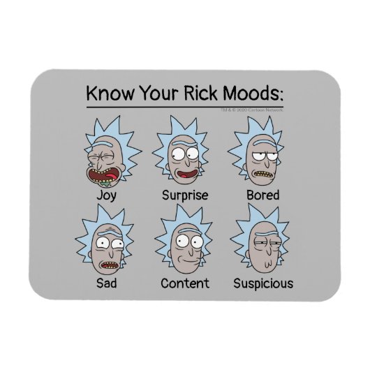 RICK EN MORTY™ | Rick's Moods Magneet (Horizontaal)