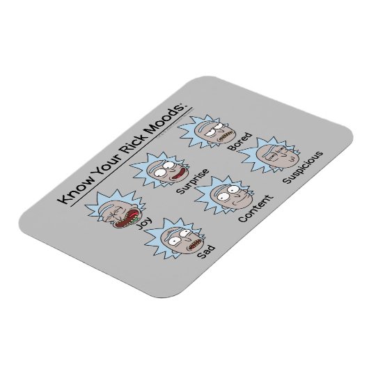 RICK EN MORTY™ | Rick's Moods Magneet (Linkerzijde)