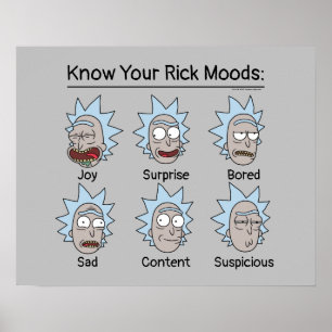 RICK EN MORTY™   Rick's Moods Poster