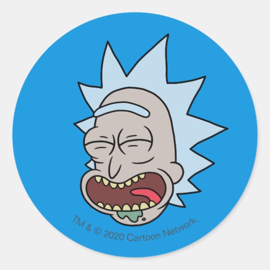 RICK EN MORTY™ | Rick's Moods Ronde Sticker (Voorkant)