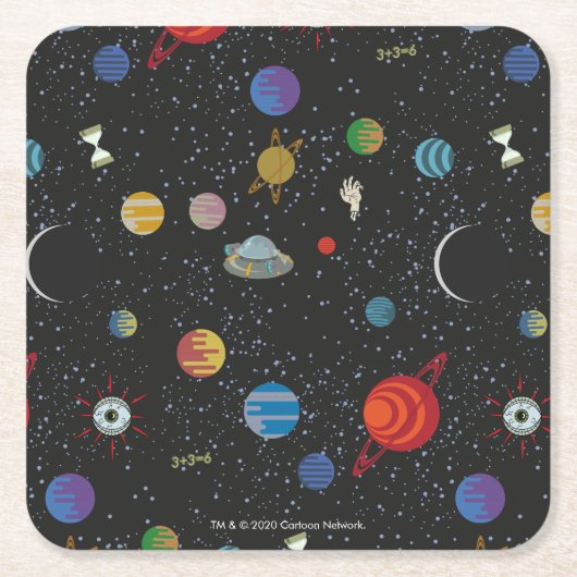 RICK EN MORTY™ | Ruimtepatroon Kartonnen Onderzetters (Voorkant)