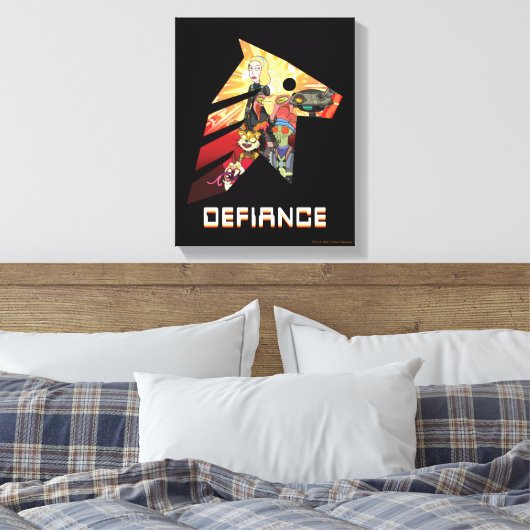 RICK EN MORTY™ | Ruimtevaartak- en defensiematerie Canvas Afdruk (Insitu (Slaapkamer))