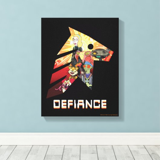 RICK EN MORTY™ | Ruimtevaartak- en defensiematerie Canvas Afdruk (Insitu (Houten vloer))