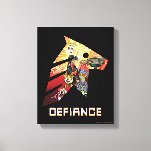 RICK EN MORTY™ | Ruimtevaartak- en defensiematerie Canvas Afdruk (Voorkant)