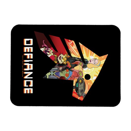 RICK EN MORTY™ | Ruimtevaartak- en defensiematerie Magneet (Horizontaal)