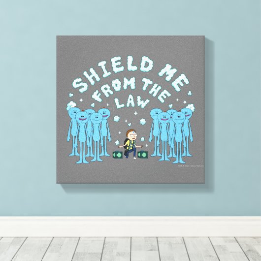 RICK EN MORTY™ | Schrapping van de wet Canvas Afdruk (Insitu (Houten vloer))
