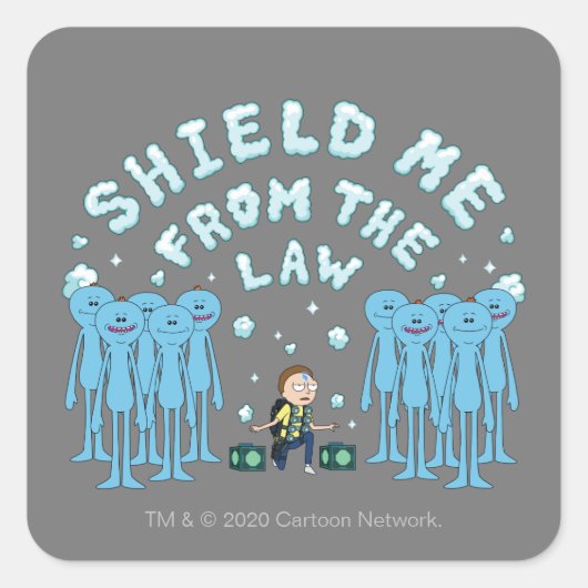 RICK EN MORTY™ | Schrapping van de wet Vierkante Sticker (Voorkant)