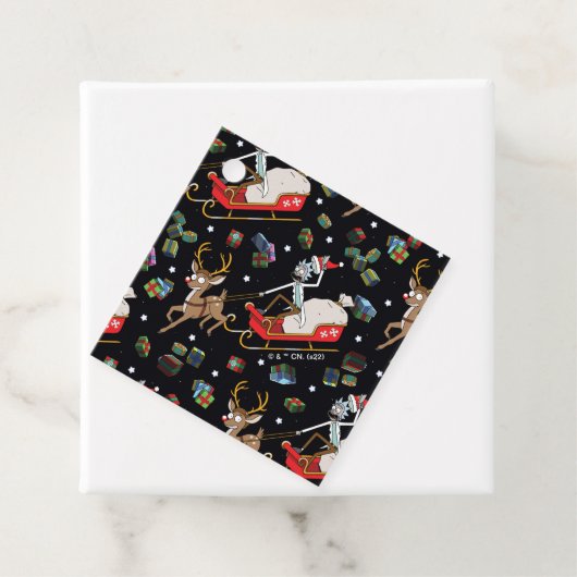 Rick en Morty | Slaappatroon met kerstrendieren Bedankjes Labels (In situ)