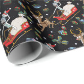 Rick en Morty | Slaappatroon met kerstrendieren Cadeaupapier (Rol Hoek)