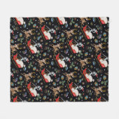 Rick en Morty | Slaappatroon met kerstrendieren Fleece Deken (Voorkant (Horizontaal))