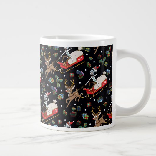 Rick en Morty | Slaappatroon met kerstrendieren Grote Koffiekop (Rechts)