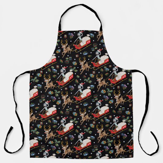 Rick en Morty | Slaappatroon met kerstrendieren Schort (Voorkant)