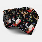Rick en Morty | Slaappatroon met kerstrendieren Stropdas (Opgerold)