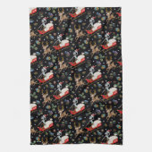 Rick en Morty | Slaappatroon met kerstrendieren Theedoek (Verticaal)