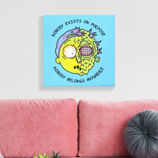 RICK EN MORTY™ | Steekproefbiljet voor 'Morty Fly' Canvas Afdruk (Insitu (Woonkamer))