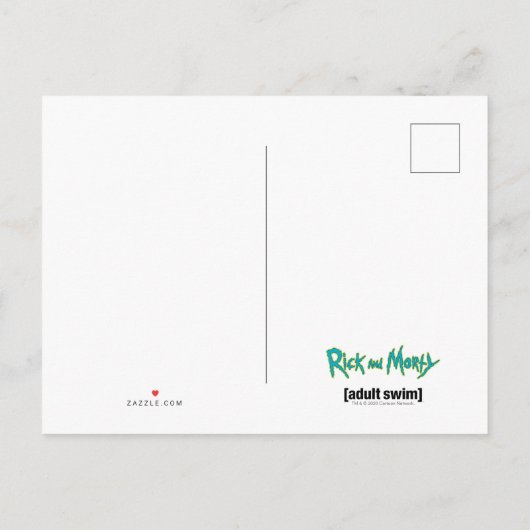 RICK EN MORTY™ | Steekproefbiljet voor 'Morty Fly' Uitnodiging Briefkaart (Achterkant)