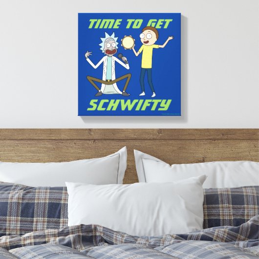 RICK EN MORTY™ | Tijd om Schwity te halen Canvas Afdruk (Insitu (Slaapkamer))