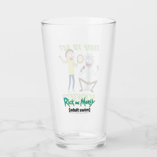 RICK EN MORTY™ | Tijd om Schwity te halen Glas (Achterkant)