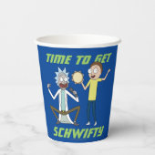 RICK EN MORTY™ | Tijd om Schwity te halen Papieren Bekers (Achterkant)