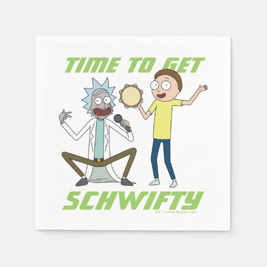 RICK EN MORTY™ | Tijd om Schwity te halen Servet (Voorkant)
