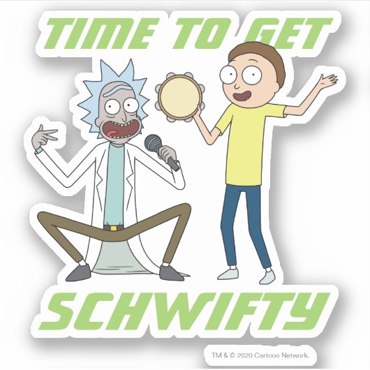 RICK EN MORTY™ | Tijd om Schwity te halen Sticker (Voorkant)