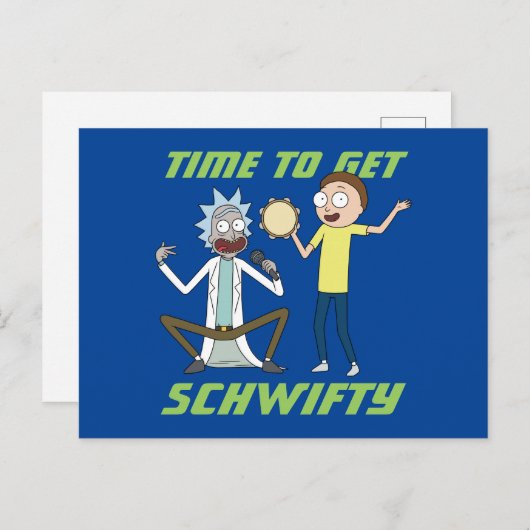 RICK EN MORTY™ | Tijd om Schwity te halen Uitnodiging Briefkaart (Voorkant / Achterkant)