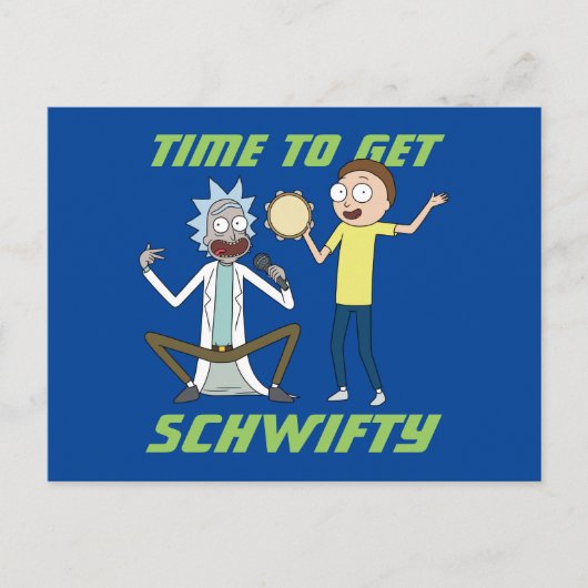 RICK EN MORTY™ | Tijd om Schwity te halen Uitnodiging Briefkaart (Voorkant)