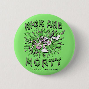RICK EN MORTY™   Tot zuur Vat Ronde Button 5,7 Cm