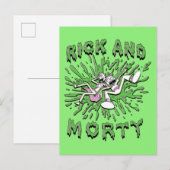 RICK EN MORTY™ | Tot zuur Vat Uitnodiging Briefkaart (Voorkant / Achterkant)