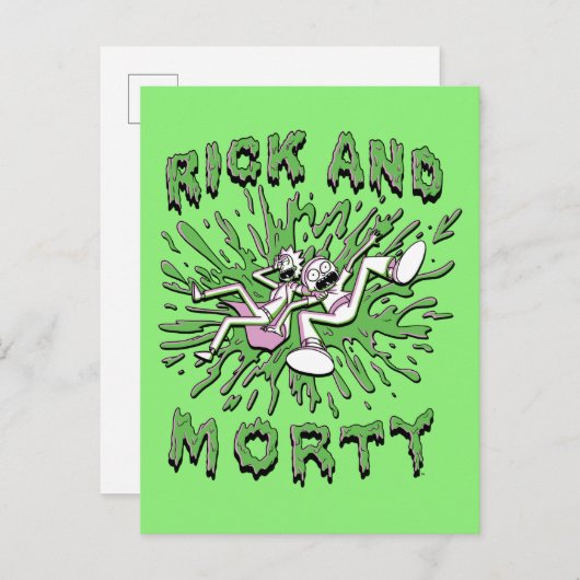 RICK EN MORTY™ | Tot zuur Vat Uitnodiging Briefkaart (Voorkant / Achterkant)