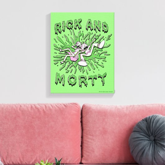 RICK EN MORTY™ | Tot zuur Vat vallen Canvas Afdruk (Insitu (Woonkamer))