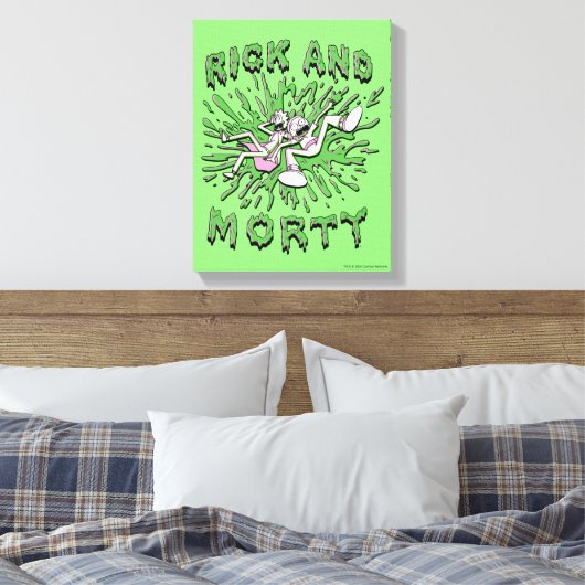 RICK EN MORTY™ | Tot zuur Vat vallen Canvas Afdruk (Insitu (Slaapkamer))