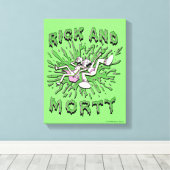 RICK EN MORTY™ | Tot zuur Vat vallen Canvas Afdruk (Insitu (Houten vloer))
