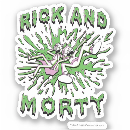 RICK EN MORTY™ | Tot zuur Vat vallen Sticker (Voorkant)