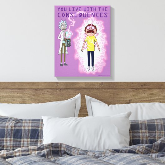 RICK EN MORTY™ | U leeft met de gevolgen Canvas Afdruk (Insitu (Slaapkamer))