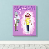 RICK EN MORTY™ | U leeft met de gevolgen Canvas Afdruk (Insitu (Houten vloer))
