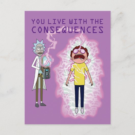 RICK EN MORTY™ | U leeft met de gevolgen Uitnodiging Briefkaart (Voorkant)