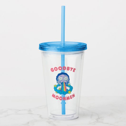 RICK EN MORTY™ | Vaarwel Moonmen Acryl Drinkbeker (Voorkant)