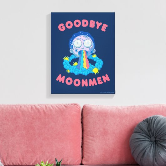 RICK EN MORTY™ | Vaarwel Moonmen Canvas Afdruk (Insitu (Woonkamer))